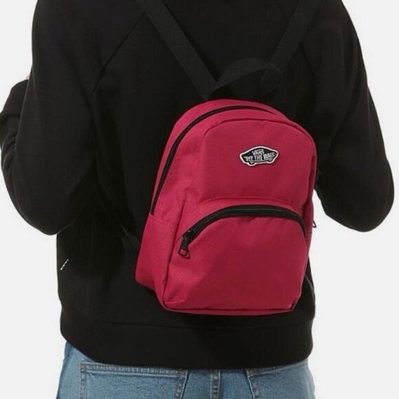 Vans Got This Mini Backpack Red Unisex Y2K Vans Off The Wall Mini Bag 10x7x4 - Picture 3 of 12